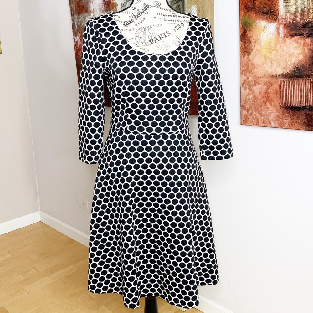 Boden Polka Dot Fit and Flare Dress